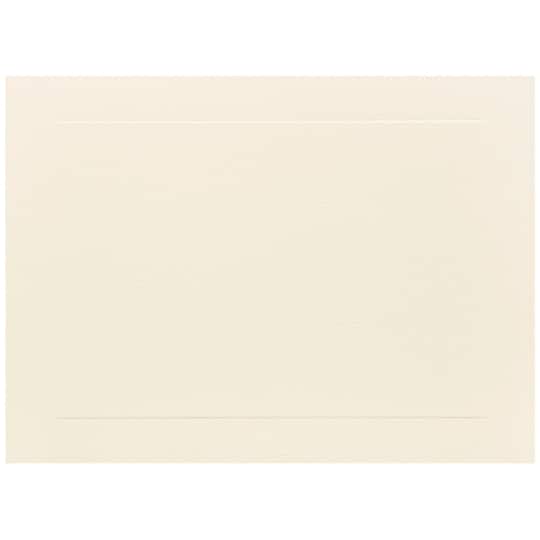 JAM Paper 5" x 6" Ivory Panel Blank Flat Note Cards